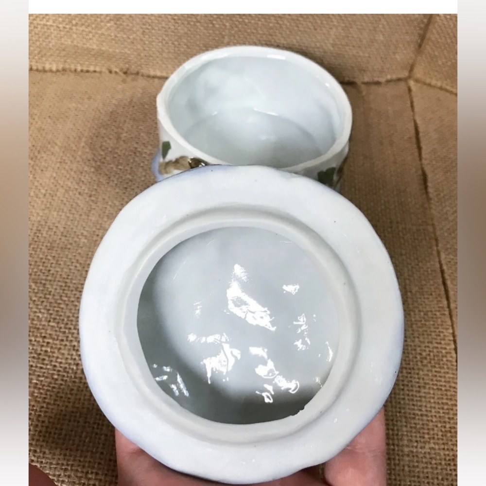 Vintage 3D Fruit Porcelain Trinket Dish Coastal Grandma Cottage Farm Core - Picture 5 of 8